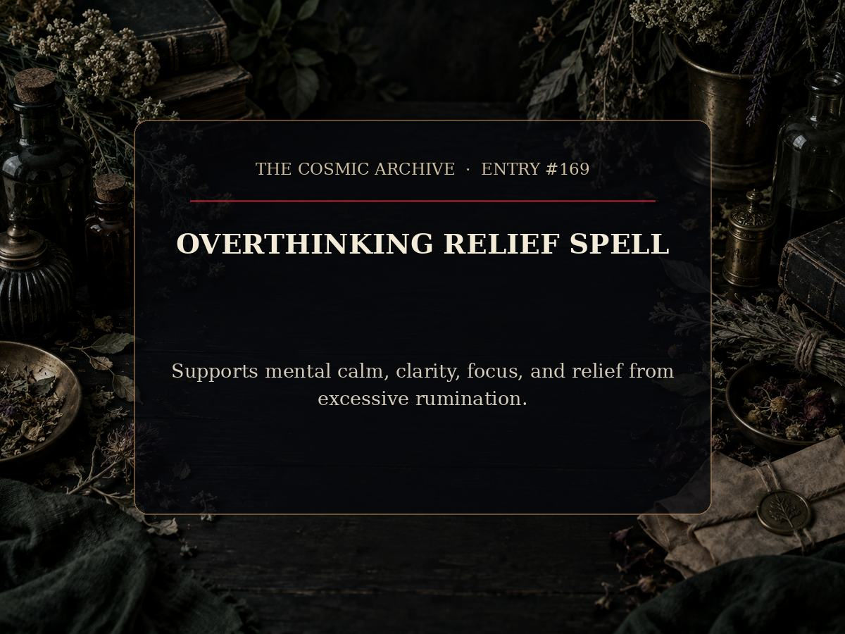Overthinking Relief Spell: Entry #169