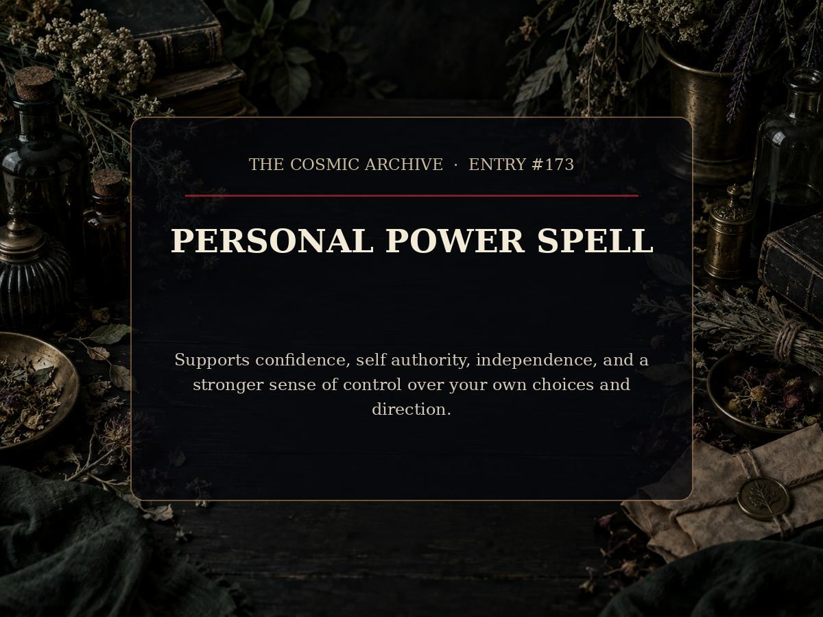 Personal Power Spell: Entry #173