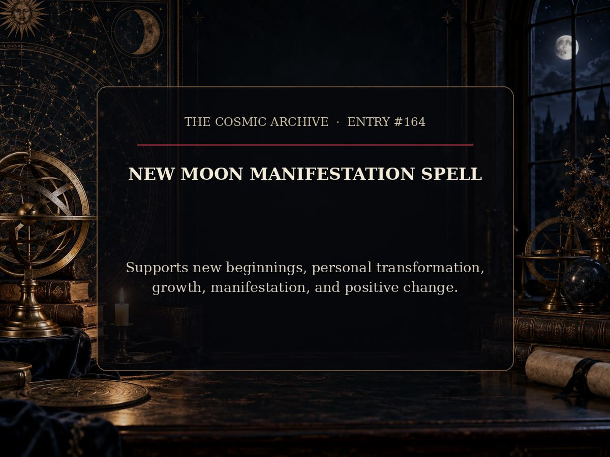 New Moon Manifestation Spell: Entry #164