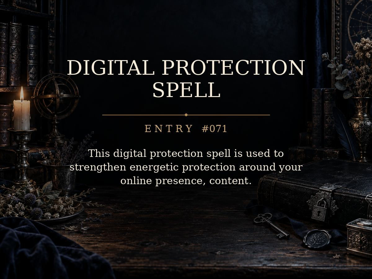 Digital Protection Spell: Entry #071