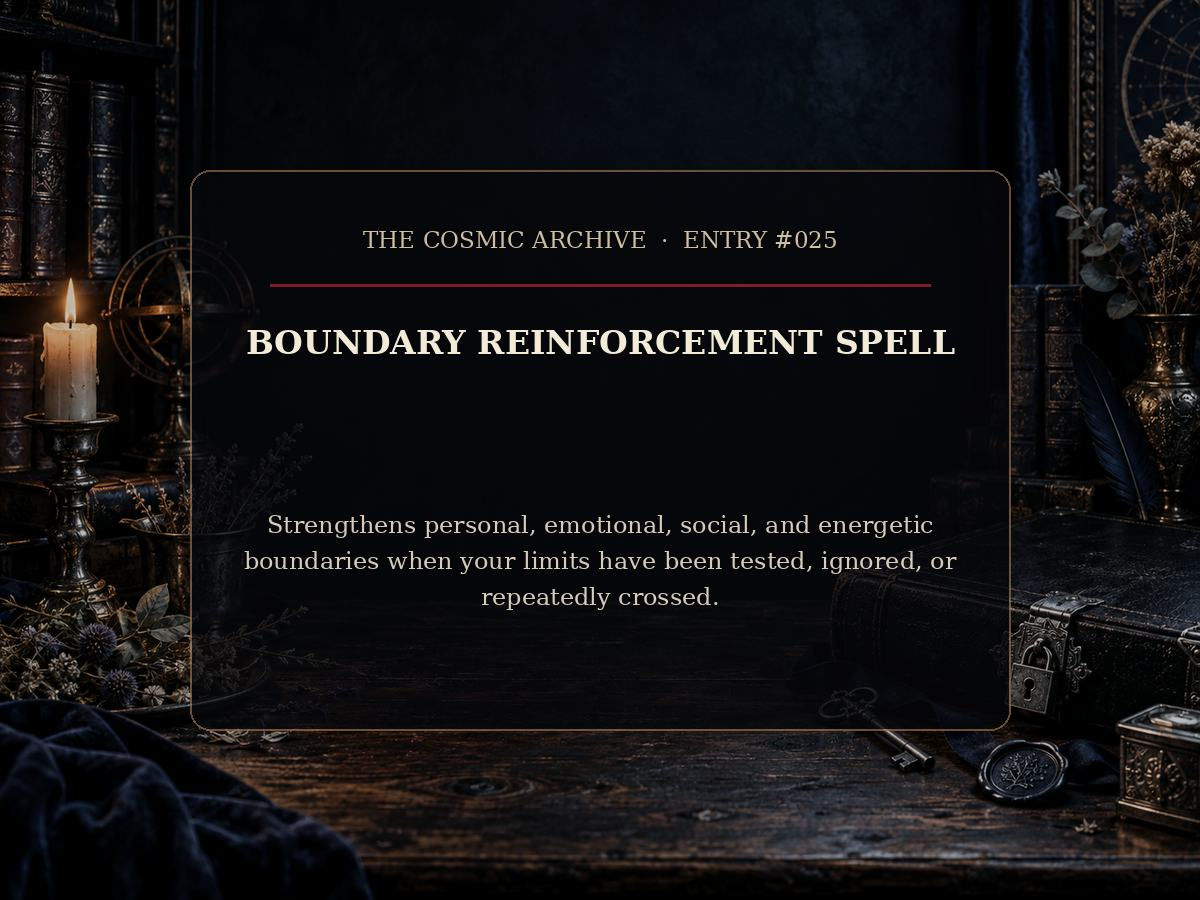 Boundary Reinforcement Spell: Entry #025