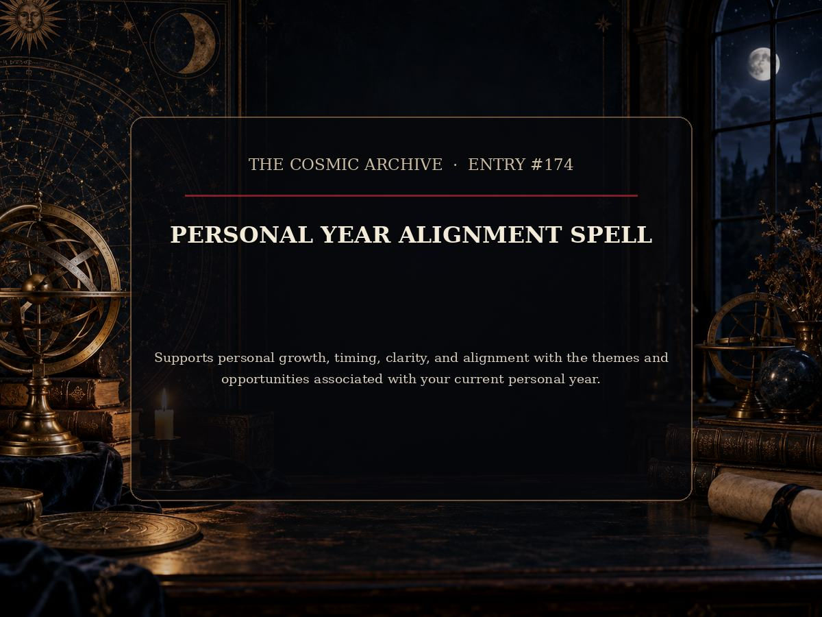 Personal Year Alignment Spell: Entry #174