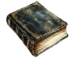 Small sticker of a spell book.