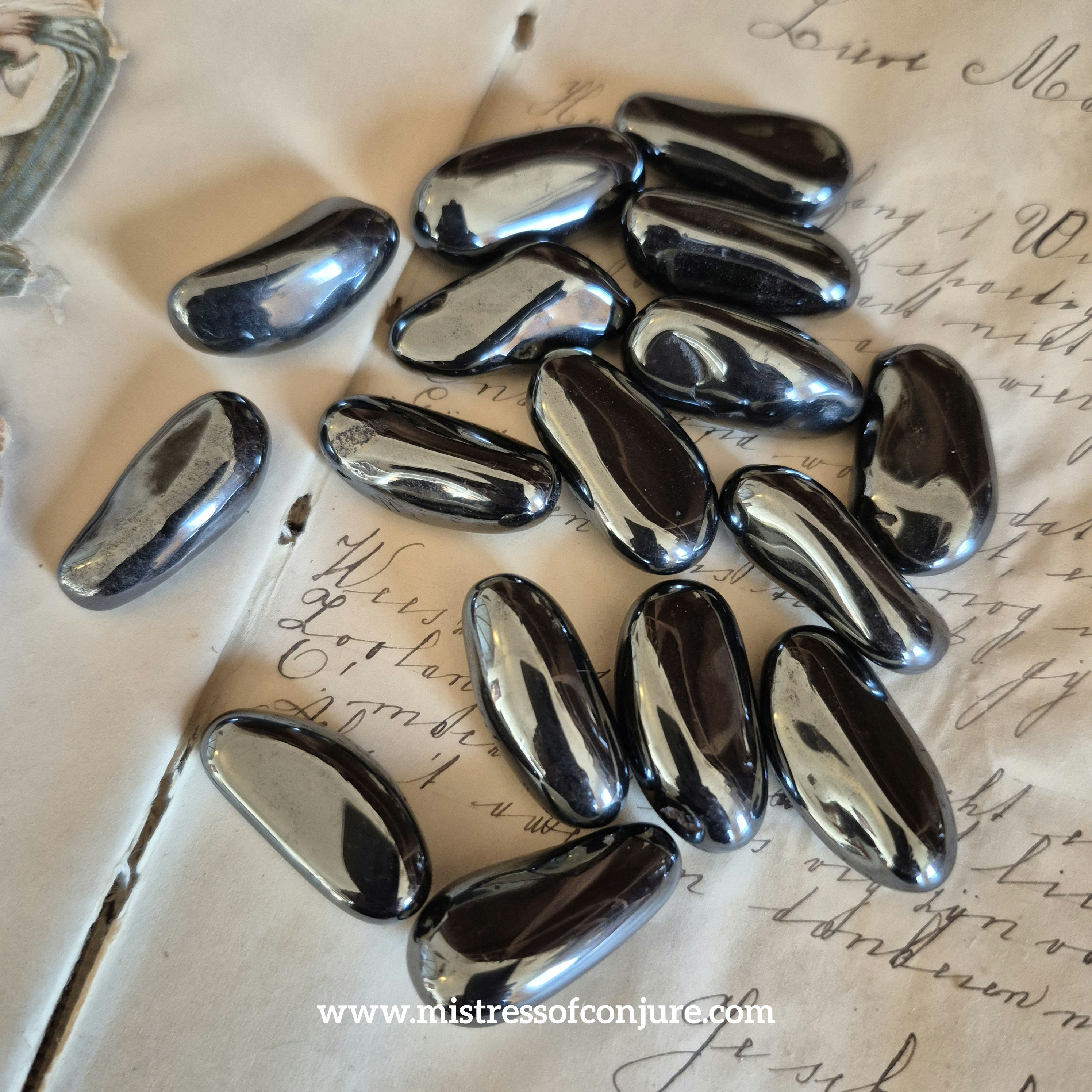 Tumbled Hematite — Protection, Grounding & Iron Will