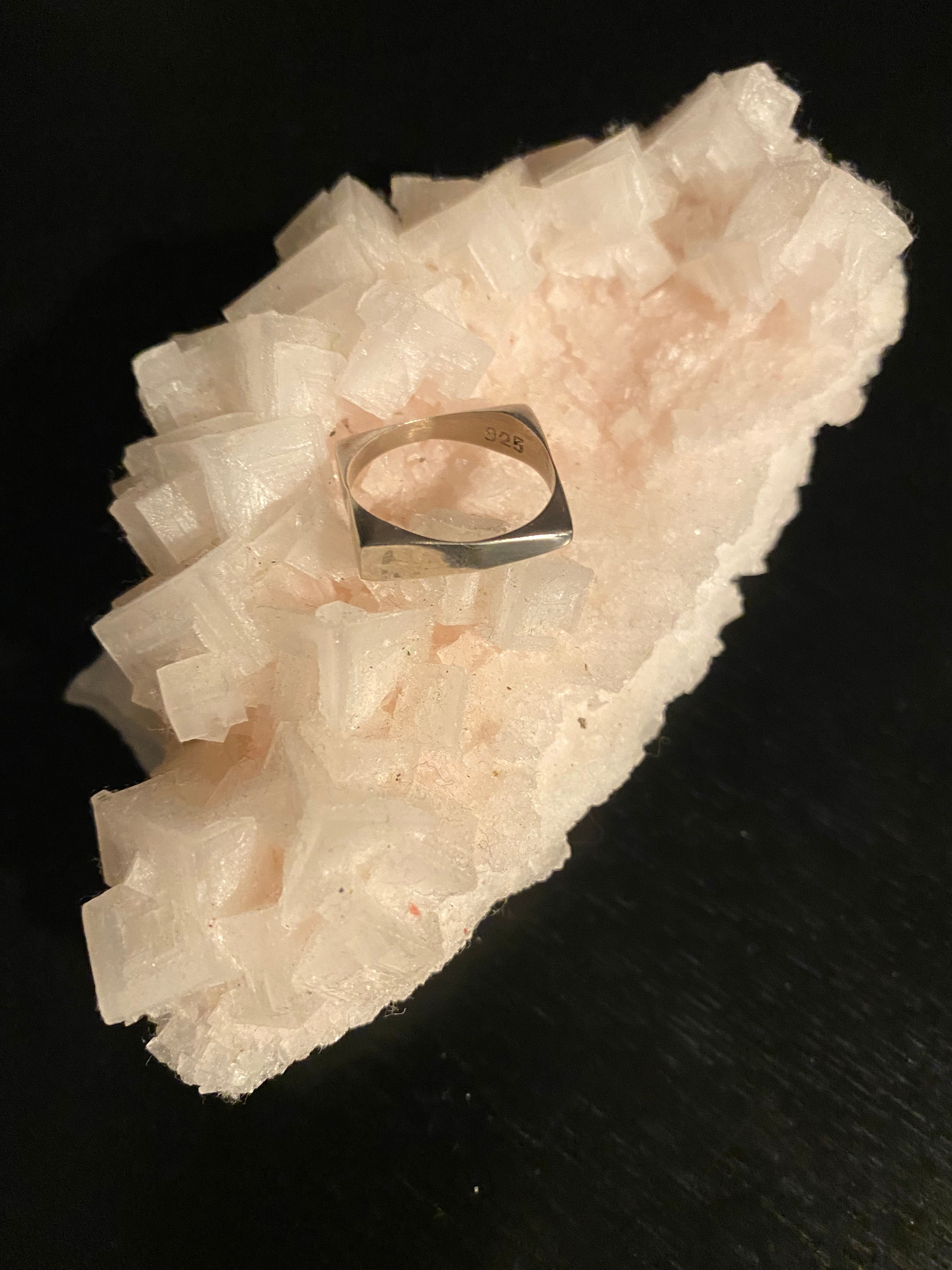 Silver 9.25 Square Ring.