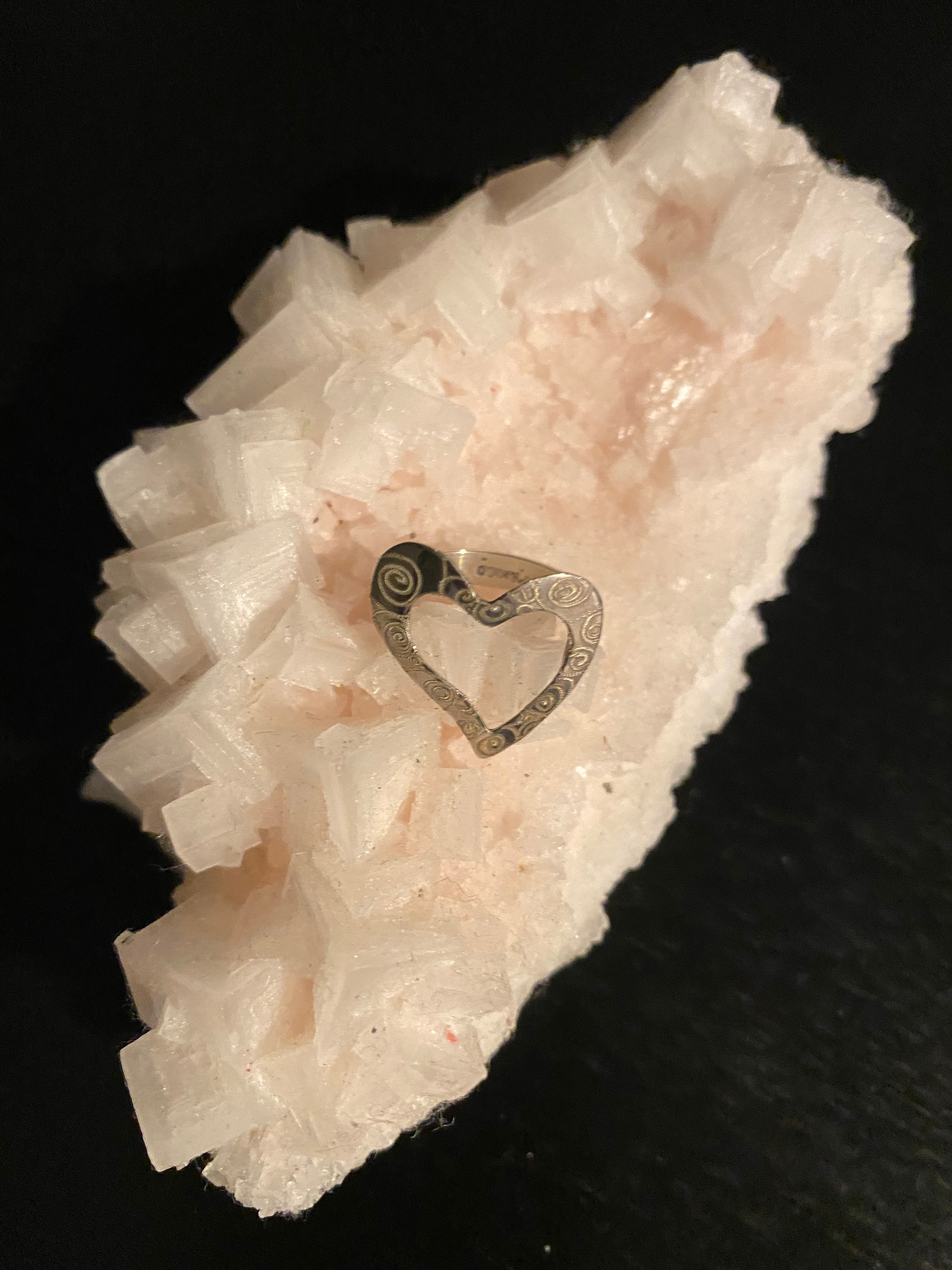 Heart Ring made from Silver 9.25.