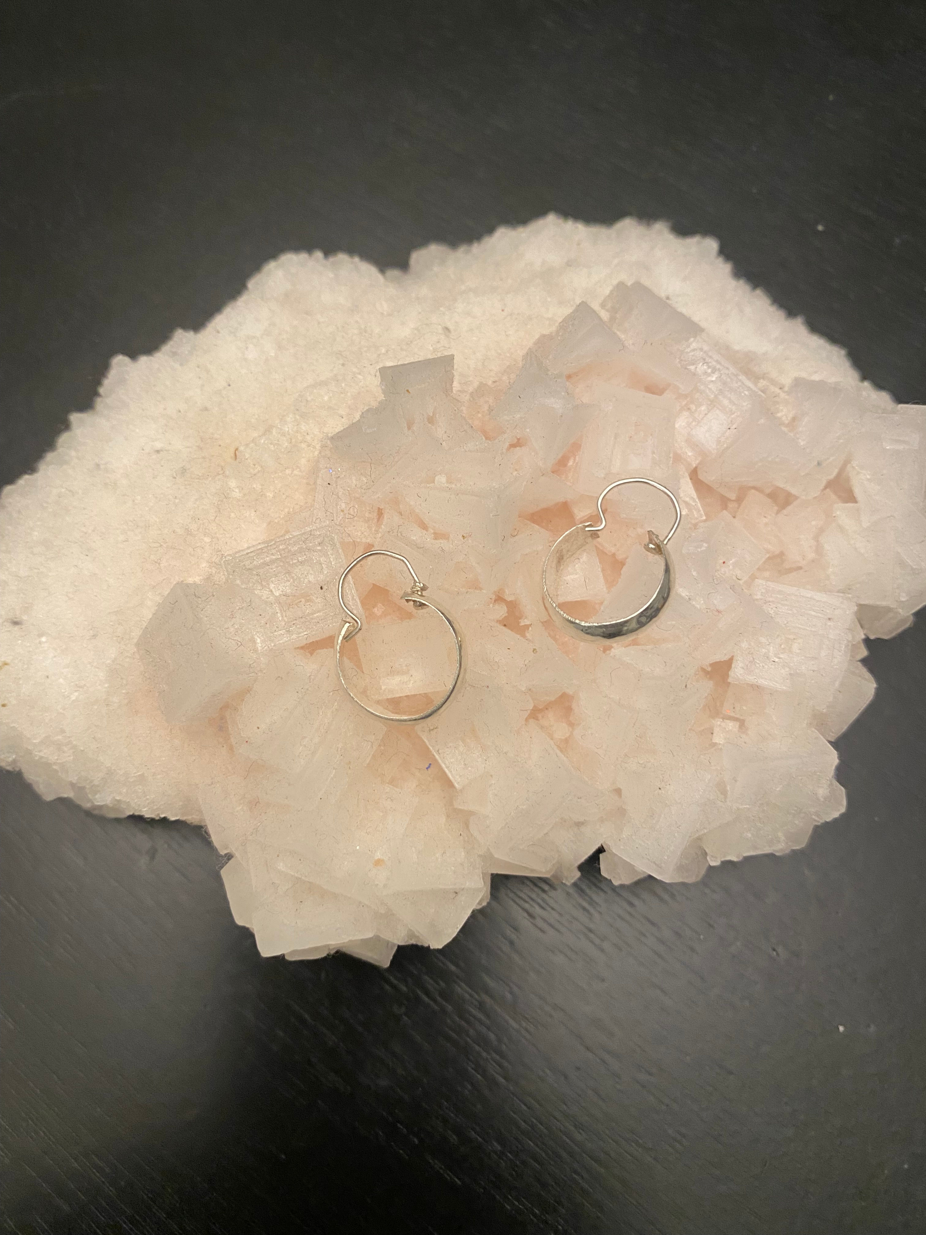 9.25 Silver Hoop Earrings.