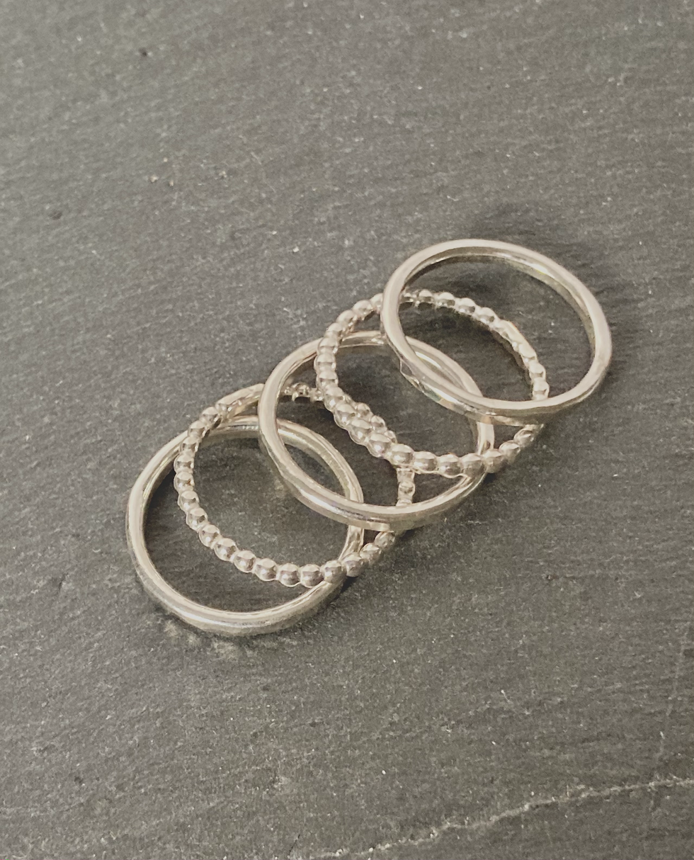 Thumbnail: Sterling Silver Stacking Rings