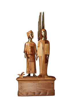 2002-2003 бронза, дерево   163х73х38 Анг