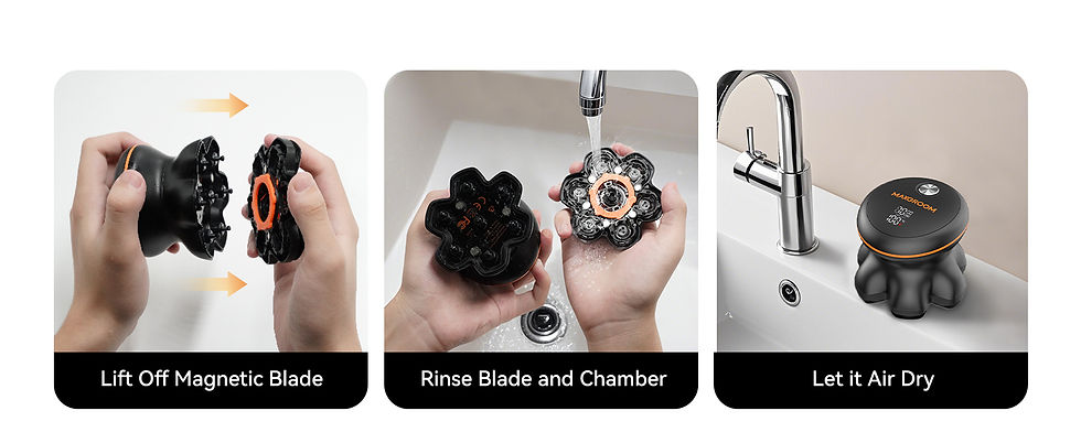 Thumbnail: MAXGROOM 7D Electric Shaver For Man Blad Hair Trimmer Waterproof Head Shaver Bea