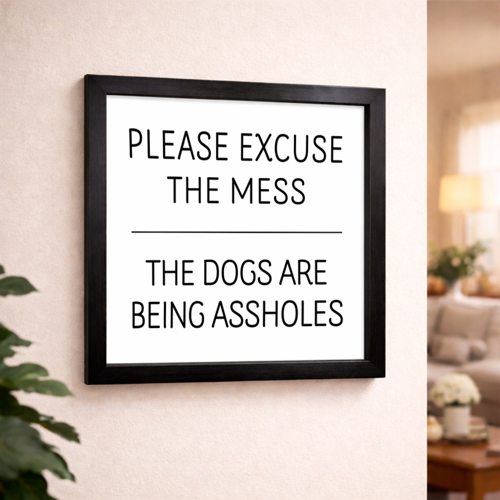 9" x 9" Shadow Box - Dogs Assholes