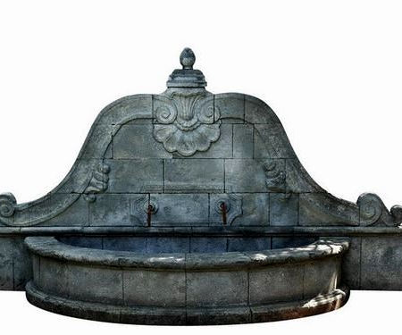 Provence, French, Italian, Mediterranean, fountain, limestone, European, landscape design, gardening