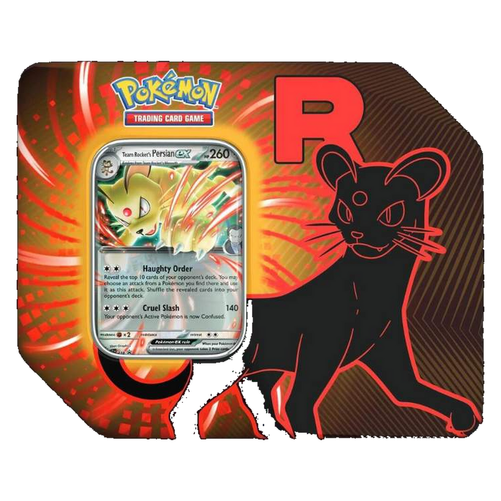 Pokémon Team Rocket Persian ex Tin