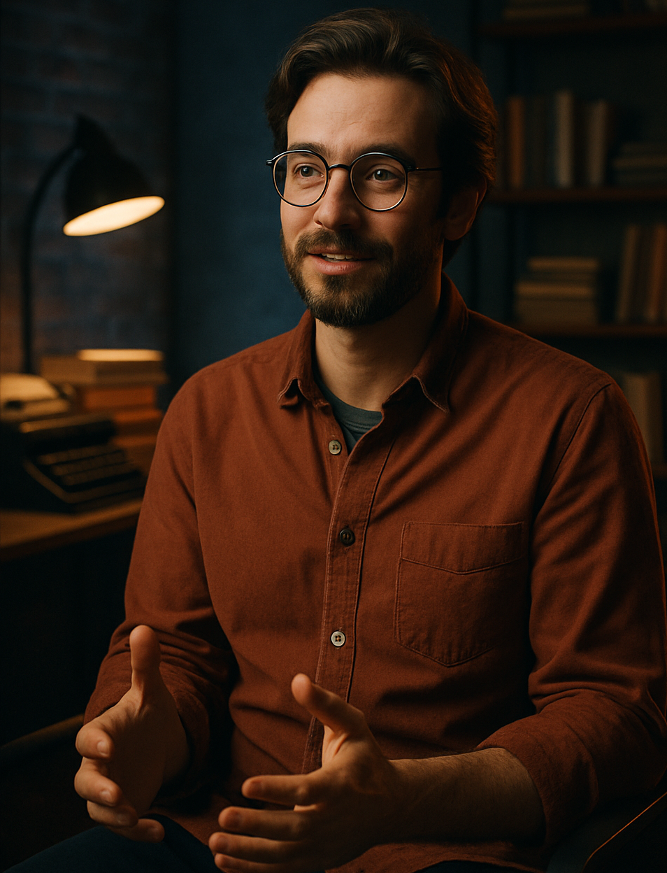 20250603_1712_Writer's Studio Interview_simple_compose_01jwv8zjwef49b36wby0prbwp7.png