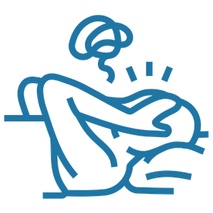 Icon of a person having trouble sleeping