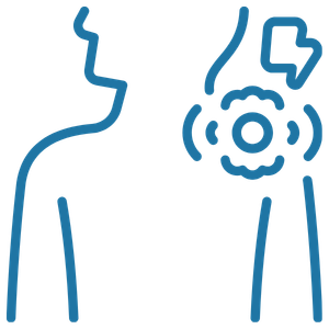 Person with neck and shoulder muscle tension