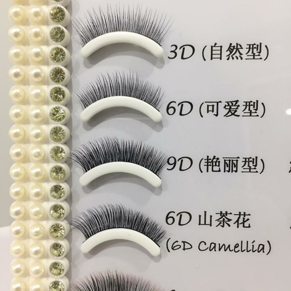 Different eyelash extension styles
