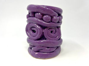 Pinch Pot With Organic Designs