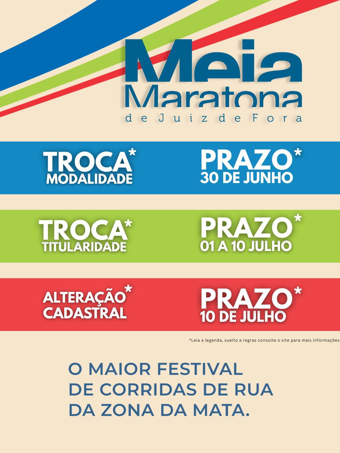 Prazos de inscrição