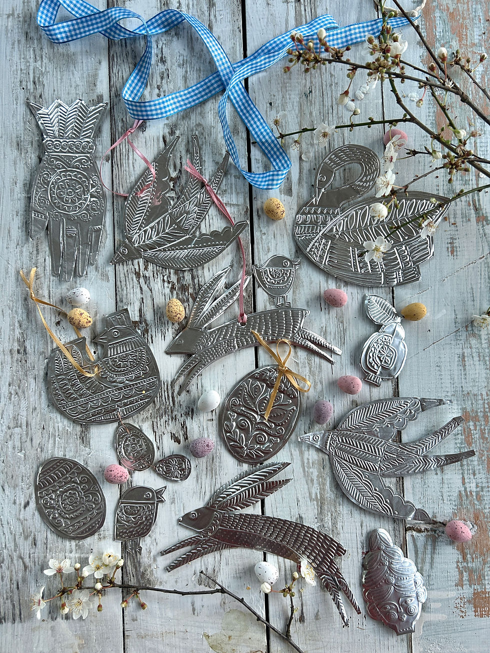 Easter Embossing at The Little Green Bookshop