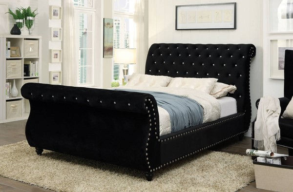 Furniture of America Noella Black Queen Bed