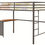Thumbnail: Casual Gunmetal   460229 Twin Metal Workstation Loft Bed, Bunkbed