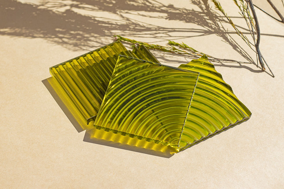 Hue Arc Coaster | 2pc set | Eastside Green
