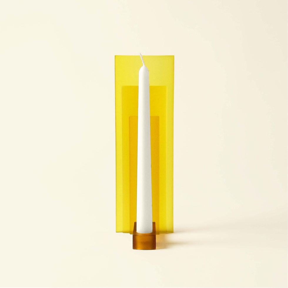 Optic Candelabra | Lemon