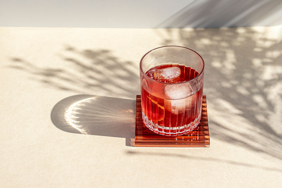 Hue Vert Coaster | 2pc set | Negroni Red