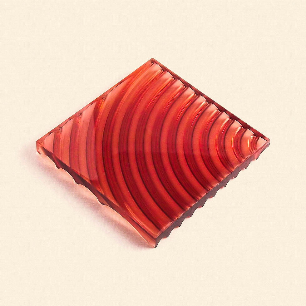 Hue Arc Coaster | 2pc set | Negroni Red