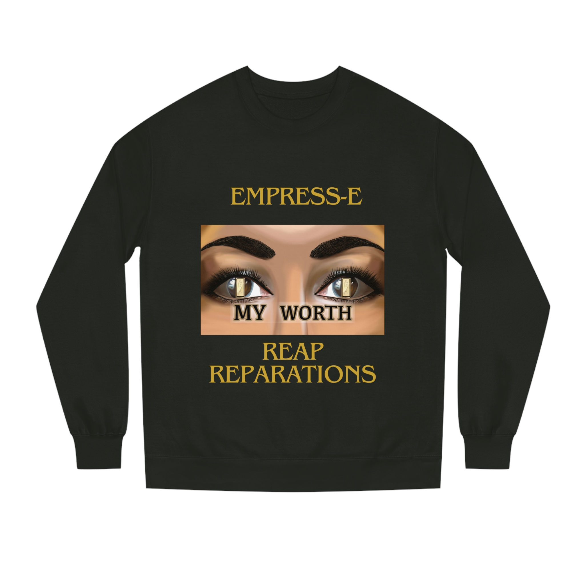 B- History Unisex Crew Neck Sweatshirt - MY WORTH Reparations, African American