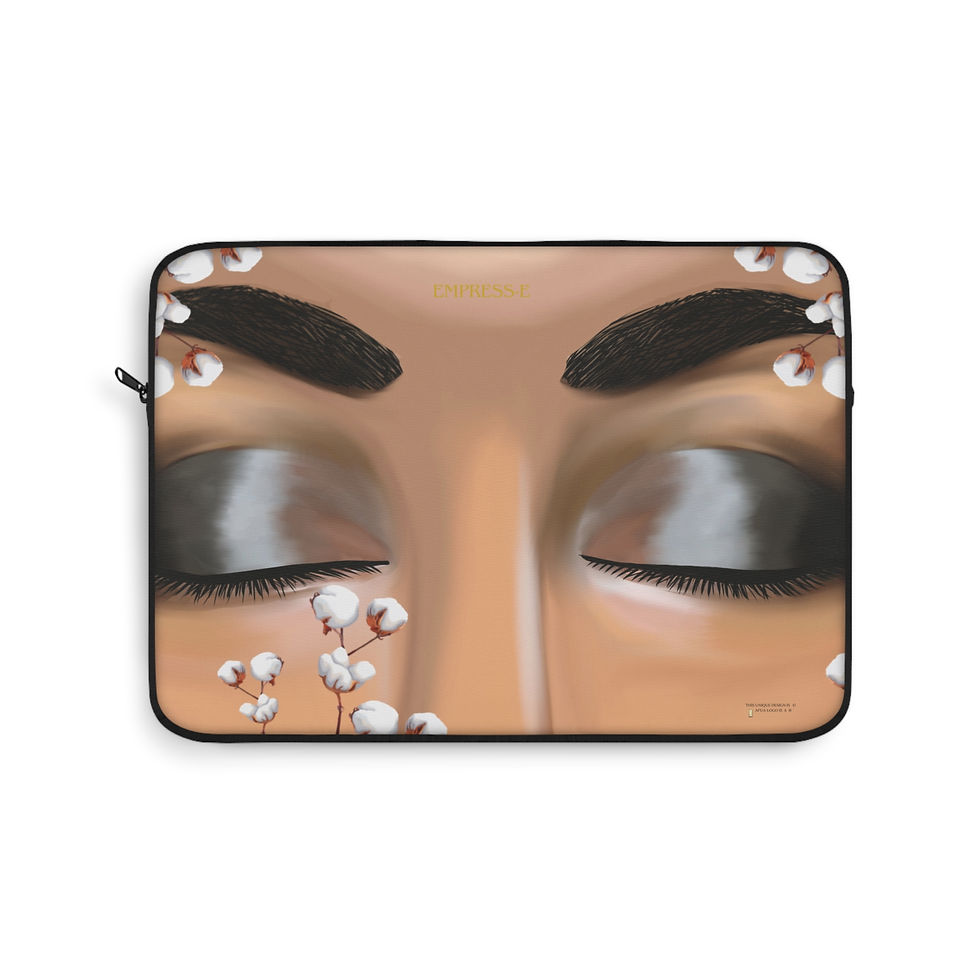 Thumbnail: Laptop Sleeve, Black History Kwanzaa Gift,Cotton Field  EMPRESS-E,  Laptop Case,