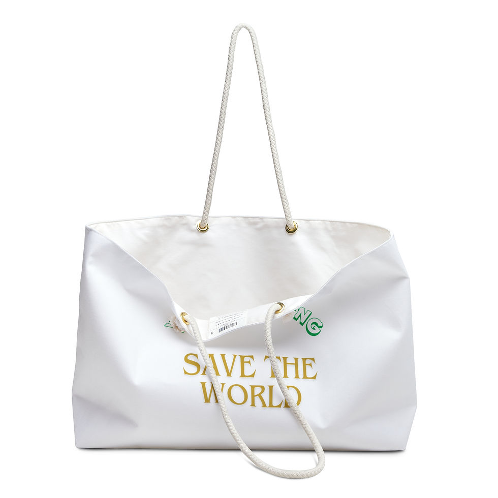 Thumbnail: Tote Bag - Time is Ticking Pollution's Winning Save the World Eco Design