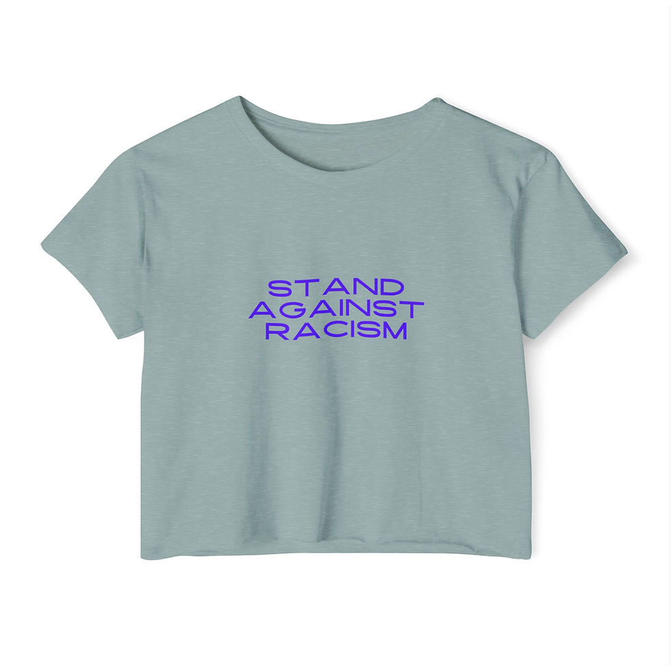 Thumbnail: Women's Crop Top - Stand against racism AFUA,