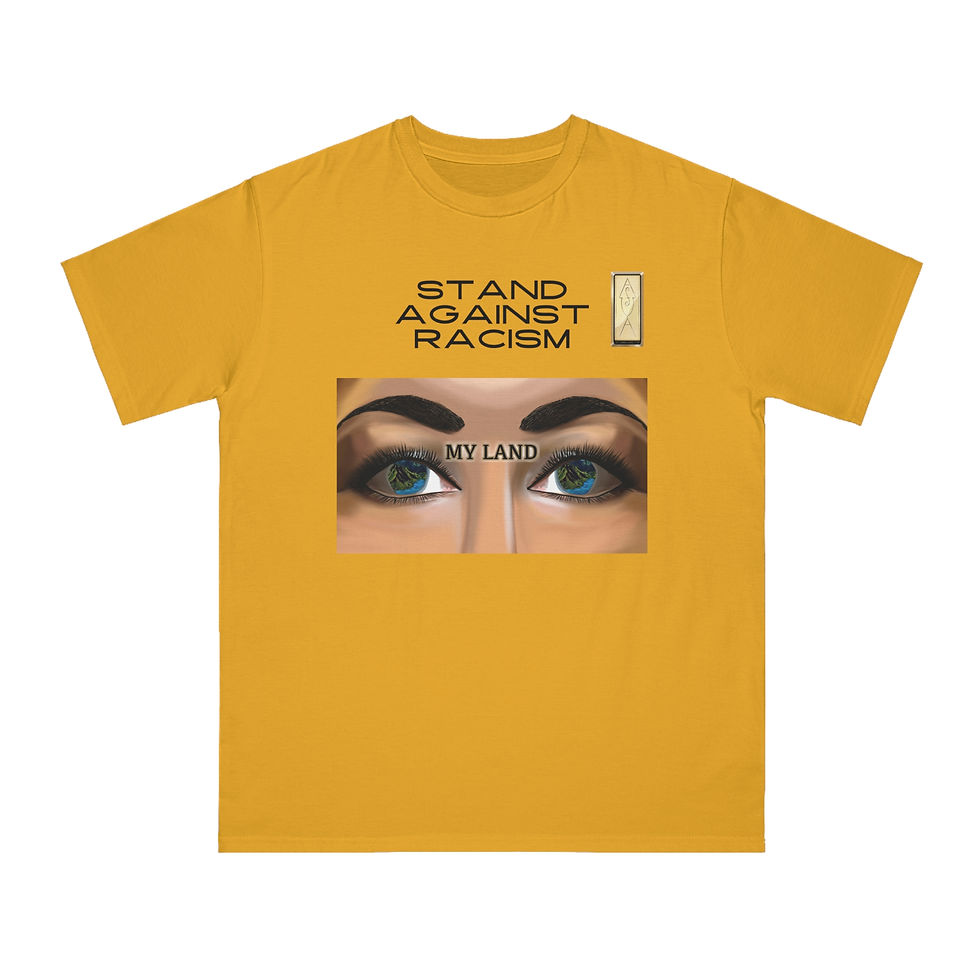 Thumbnail: Stand Against Racism Organic Unisex T-Shirt | My Land Design | Eco-Friendly Tee