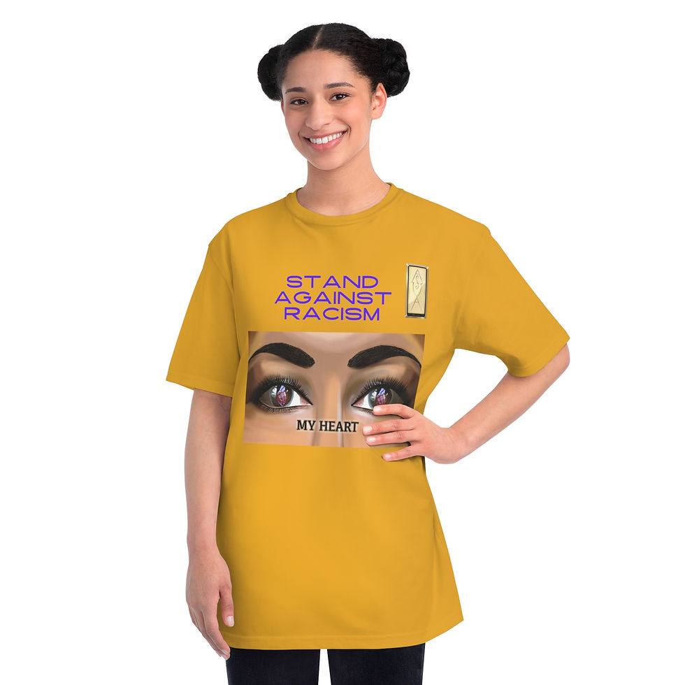 Thumbnail: Stand Against Racism  MY HEART Organic Unisex T-Shirt Empowering Message Apparel