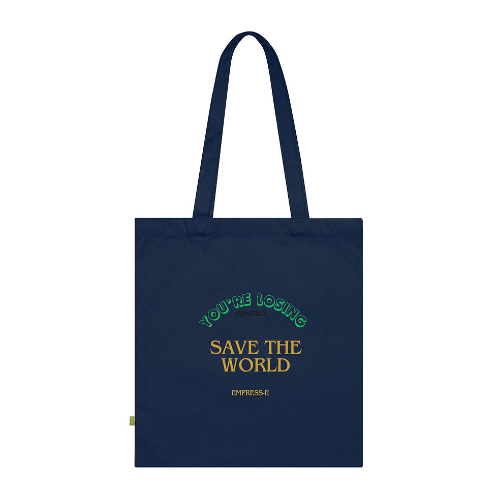Thumbnail: Organic Cotton Tote Bag. : SAVE THE WORLD 