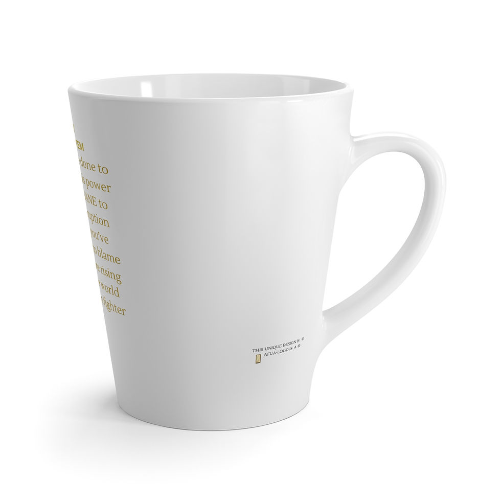 Thumbnail: Empowerment Latte Mug - Justice, Peace & Love Inspirational Cup
