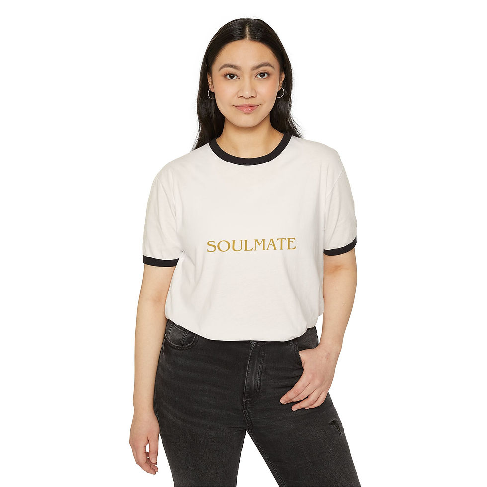 Thumbnail: Soulmate Ringer T-Shirt, Love Relationship  Valentine's Shirt, Anniversary Gift,