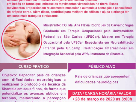 Oficina de Shantala para Reabilitação Neurológica Infantil.