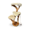 Thumbnail: Sculptural wooden cat tree with soft white sheepskin levels and integrated natural branch scratching post.