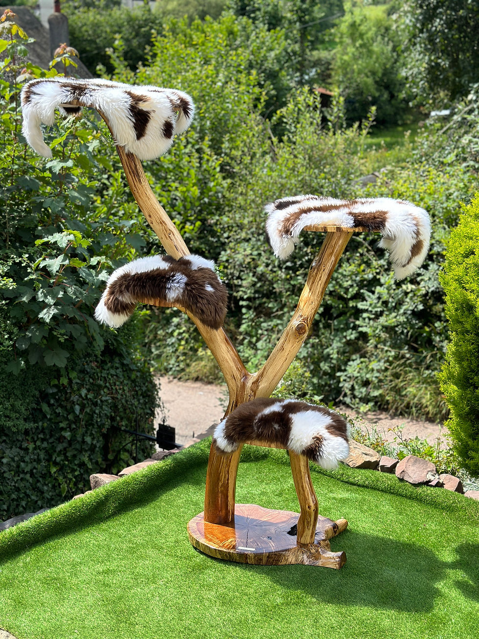 Thumbnail: Large English oak cat tree