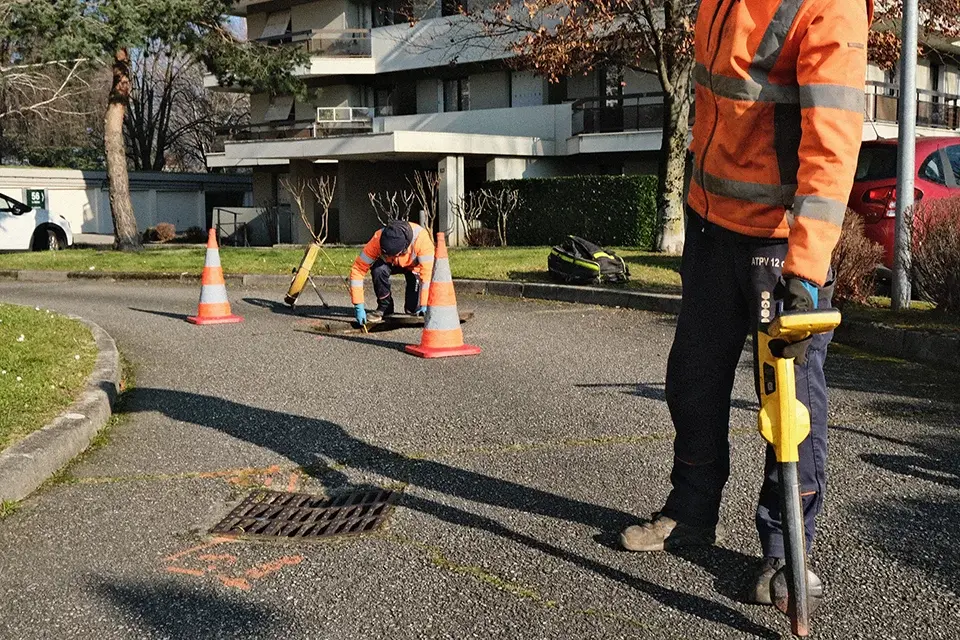 Détection des réseaux enterrés près-de Chambéry 4