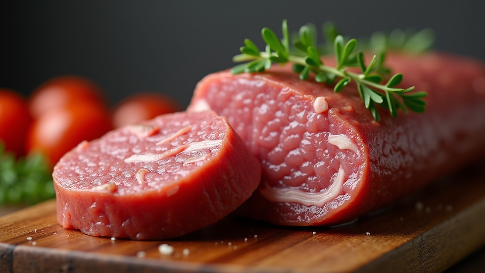 Close-up de bife de chorizo premium grelhado com suculência evidente