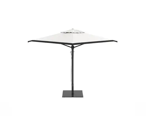 alt=“Large outdoor parasol freshly cleaned with eco-friendly products — fabric bright, dust-free, and ready to provide cool shade.”