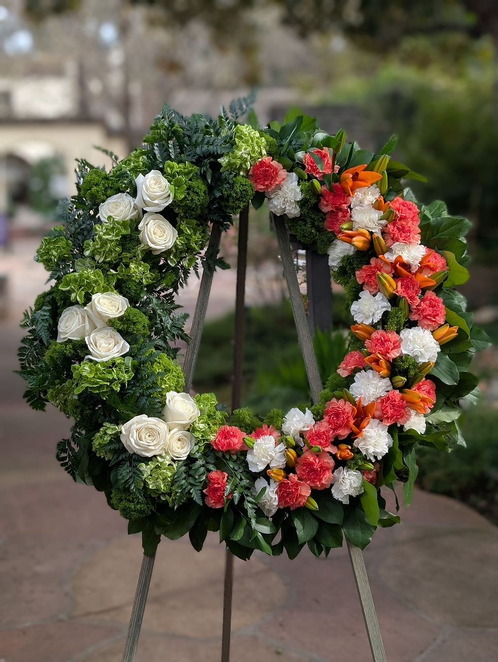 Standing Funeral Wreath