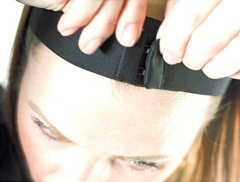 Miniature : Krownie blond clair méché couronne de cheveux prothèse capillaire partielle postiche alternative à la perruque chimio