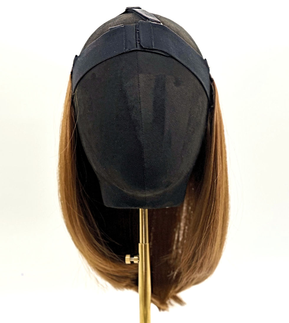 Miniature : Krownie roux frange couronne de cheveux chimio alternative à la perruque élastique et ajustable