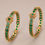 Thumbnail: Emerald green kada with mogappu (openable pattern)
