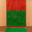 Thumbnail: Raw silk with Ikat - Red with Green